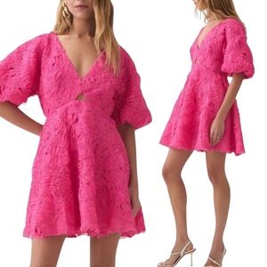 NWT Aje Mini Swing Dress Pink 4